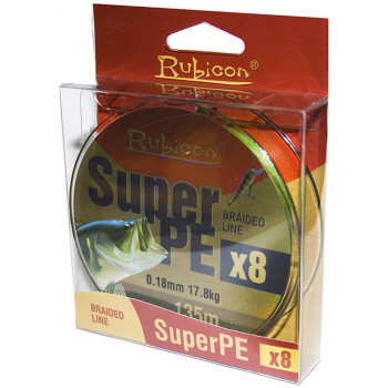 Леска плетеная RUBICON Super PE 8x 135m green, d=0,26mm