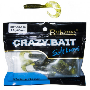 Съедобная силиконовая приманка RUBICON Crazy Bait CT 1.8g, 60mm, цвет 030 (10 шт)