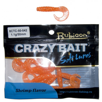 Съедобная силиконовая приманка RUBICON Crazy Bait CTC 1.1g, 50mm, цвет 042 (12 шт)