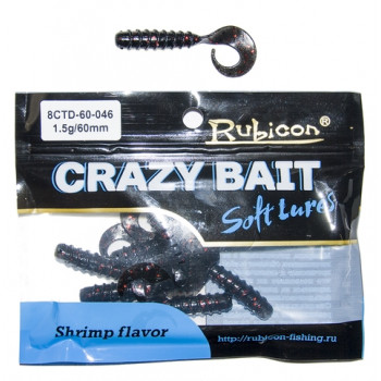 Съедобная силиконовая приманка RUBICON Crazy Bait CTD 1.5g, 60mm, цвет 046 (10 шт)
