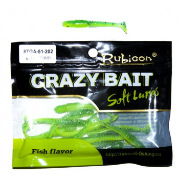 Съедобная силиконовая приманка RUBICON Crazy Bait TGA 0.8g, 51mm, цвет 202 (12 шт)
