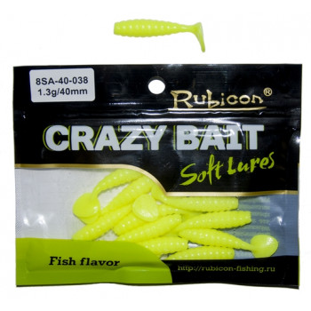 Съедобная силиконовая приманка RUBICON Crazy Bait SA 1.3g, 40mm, цвет 038 (12 шт)