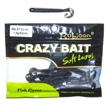 Съедобная силиконовая приманка RUBICON Crazy Bait BLST 1.4g, 63mm, цвет 046 (10 шт)