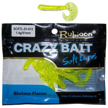 Съедобная силиконовая приманка RUBICON Crazy Bait CKTL 1.4g, 51mm, цвет 012 (10 шт)