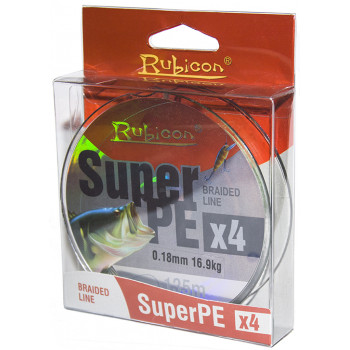 Леска плетеная RUBICON Super PE 4x 135m gray, d=0,18mm